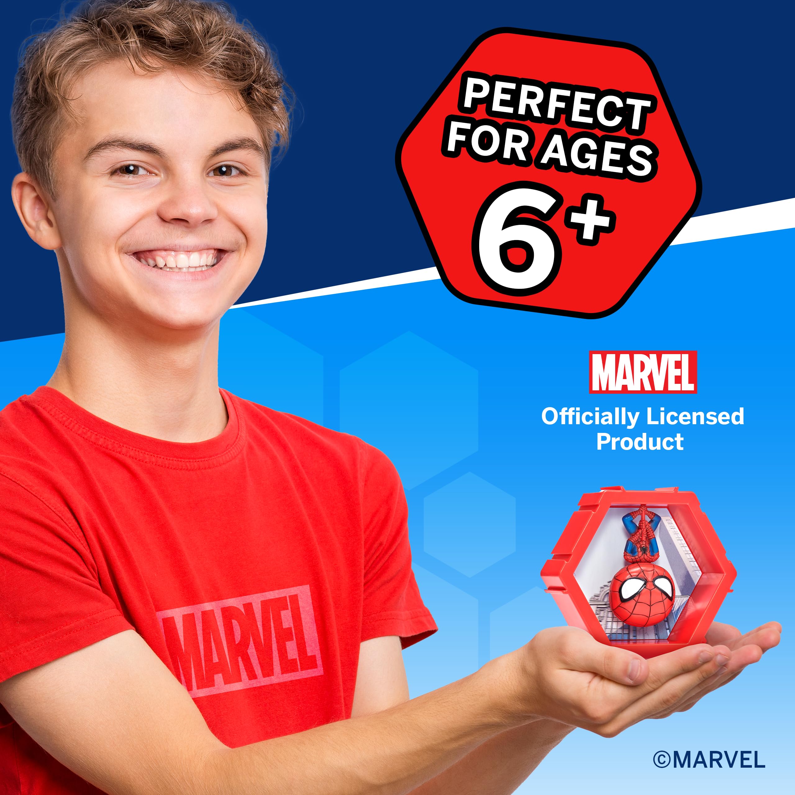 WOW! PODS 4D Marvel Spider-Man & Black Panther 2-Pack – Connectable Action Figures with Lenticular Display