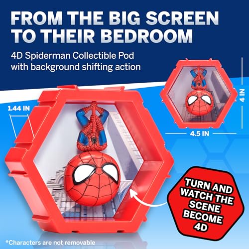 WOW! PODS 4D Marvel Spider-Man & Black Panther 2-Pack – Connectable Action Figures with Lenticular Display