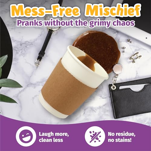 WOWMAZING WatchMePrank Coffee Cup Prank Kit – Realistic Fake Spill Gag Gift
