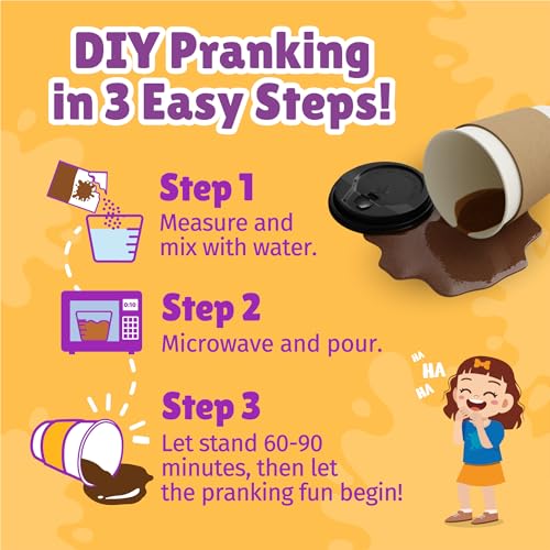 WOWMAZING WatchMePrank Coffee Cup Prank Kit – Realistic Fake Spill Gag Gift
