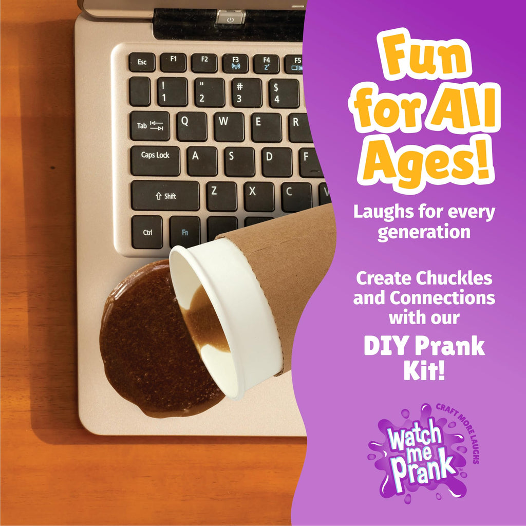 WOWMAZING WatchMePrank Coffee Cup Prank Kit – Realistic Fake Spill Gag Gift