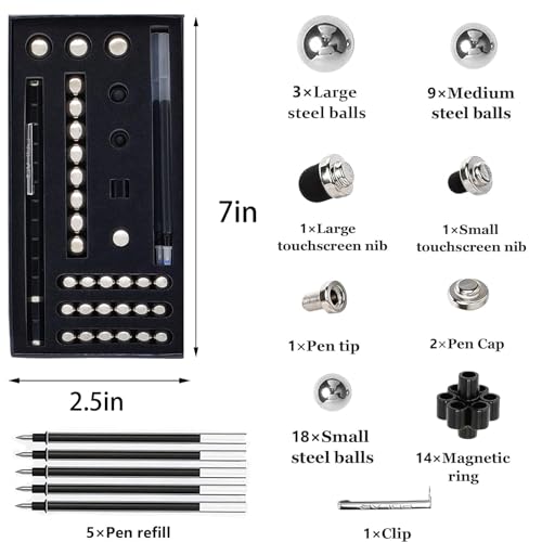 WQWQUU Magnetic Fidget Pen – Deformable Stress Relief Toy in Big Black