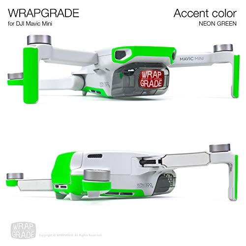 Wrapgrade Neon Green Skin for DJI Mavic Mini / Mini 2 SE / Mini 4K – Accent Color