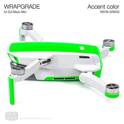 Wrapgrade Neon Green Skin for DJI Mavic Mini / Mini 2 SE / Mini 4K – Accent Color