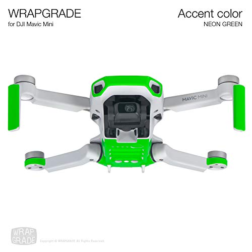 Wrapgrade Neon Green Skin for DJI Mavic Mini / Mini 2 SE / Mini 4K – Accent Color