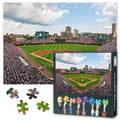 Wrigley Field 1000 Piece Jigsaw Puzzle by TUMOVO - Chicago Baseball Stadium Puzzle for Adults, 27.5x19.7 Inches, Includes Reference Poster