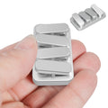 WSHWXY Metal Fidget Slider for Adults - Matte Silver Magnetic EDC Clicker Toy