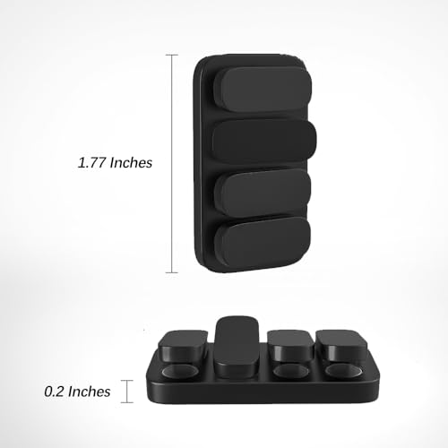 WSHWXY Metal Fidget Slider Matte Black - EDC Magnetic Clicker for Adults