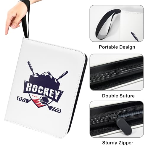 WTVIDAS 400-Pocket Hockey Card Binder – Waterproof PU Storage for Trading Cards