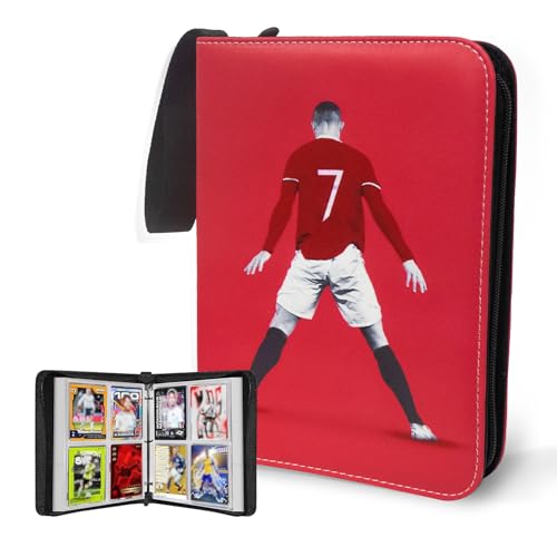 WTVIDAS Soccer Card Binder – 400 Pockets Waterproof PU Storage Book for Trading Cards