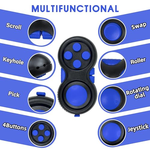 WTYCD Fidget Toy Controller - 8 Fidget Functions with Lanyard for Stress Relief and Focus