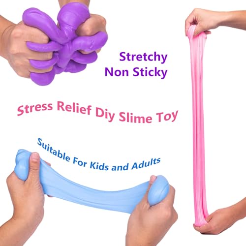 WUHUANIU 6-Pack Scented Butter Slime Kit - Super Soft Non-Sticky, 60ml Each - Party Favor Toy for Kids