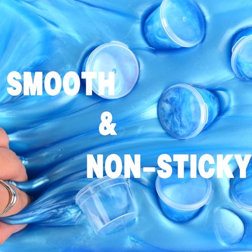 WUJYLY Galaxy Slime 24 Pack – Blue Non-Sticky Slime for Kids Party Favors, Classroom Rewards & Stocking Stuffers
