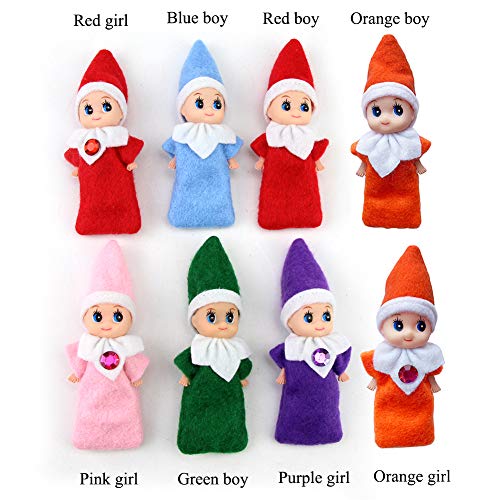 WULEEUPER Purple Girl Tiny Baby Elf Doll – 11 cm Christmas Miniature for Dollhouse or Advent Calendar