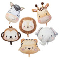 Wuokkig 6-Pack Large Jungle Safari Animal Foil Balloons for Party Decor