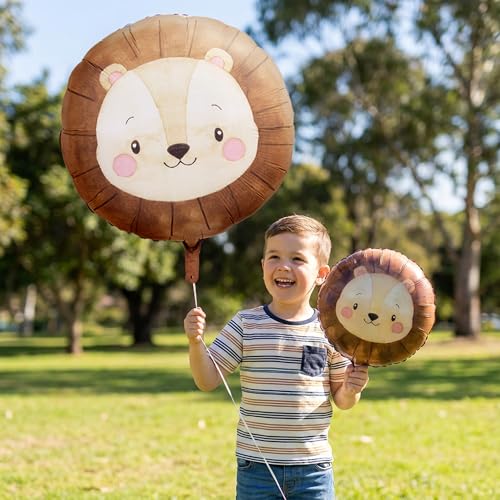 Wuokkig 6-Pack Large Jungle Safari Animal Foil Balloons for Party Decor
