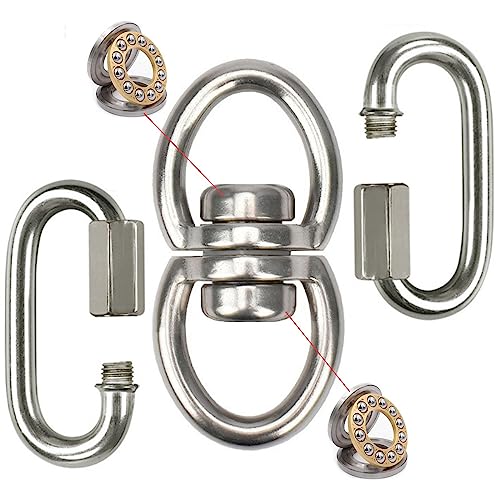 WWFFEN 360° Swivel Hanger – Heavy Duty 1500LB Capacity for Tree Swings, Hammocks, and Climbing Ropes
