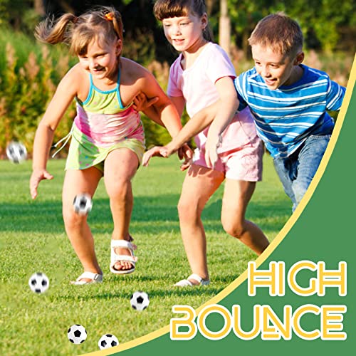 Xeehwb 30-Pack Mini Soccer Bouncy Balls – 27mm Rubber High Bounce Balls for Stress Relief, Party Favors, and Classroom Prizes