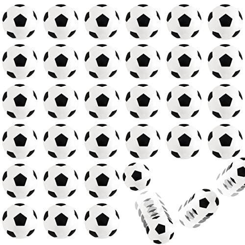 Xeehwb 30-Pack Mini Soccer Bouncy Balls – 27mm Rubber High Bounce Balls for Stress Relief, Party Favors, and Classroom Prizes
