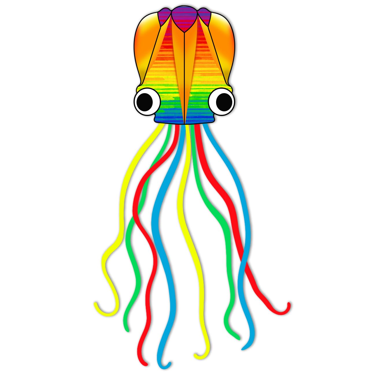 Xida Octopus Kite for Kids and Adults – Rainbow Frameless Soft Kite with 200ft Line