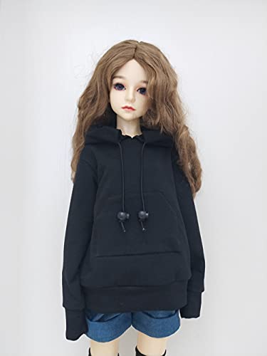 XiDonDon BJD Doll Hoodie Top - 1/3 1/4 1/6 Scale, Black