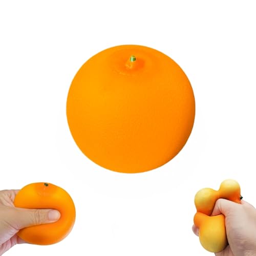 Xinbalove Orange Squishy Fidget Toy: Fast Rebound Stress Relief Fruit Squeeze Balls (10 Styles)