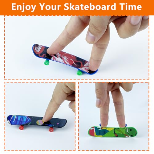 XIPEGPA 100-Pack Mini Finger Skateboards – Plastic Toy Skateboards for Party Favors and Tricks