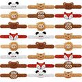 XIPEGPA 12-Pack Plush Animal Slap Bracelets – Cute Stuffed Animal Wrist Toys in 6 Designs for Kids, Party Favors, and Gifts
