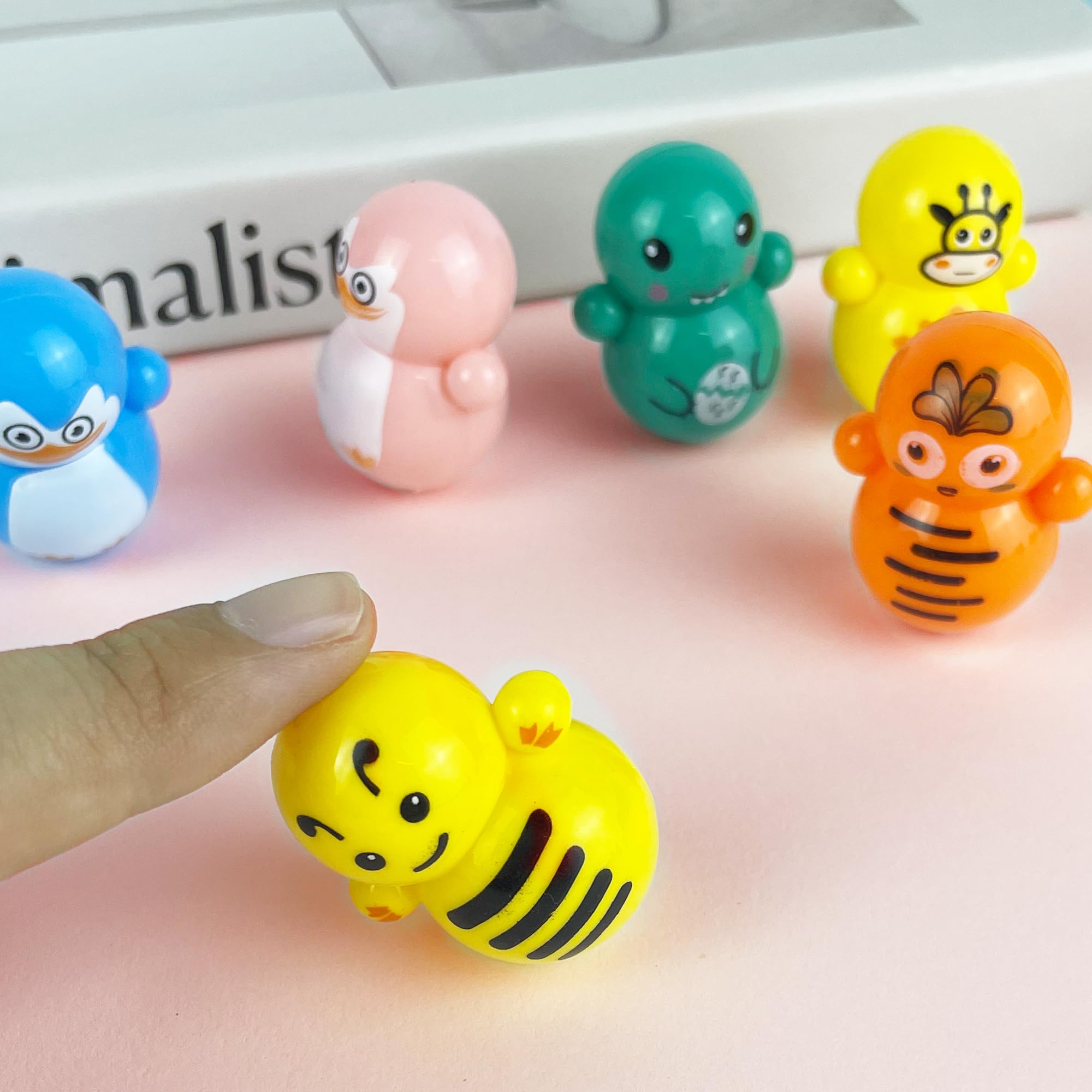 XIPEGPA 150-Piece Mini Tumbler Toys - Assorted Animal and Novelty Designs for Party Favors, Classroom Rewards, Goodie Bags