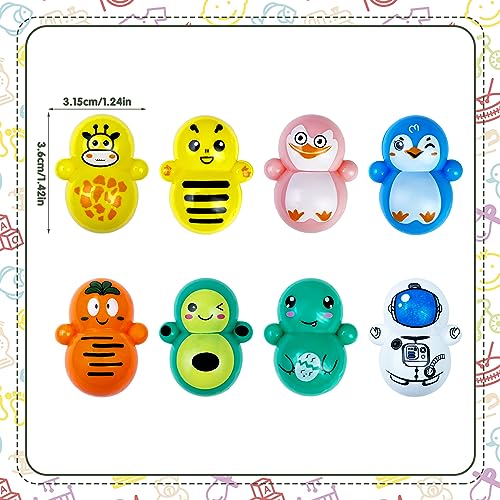XIPEGPA 150-Piece Mini Tumbler Toys - Assorted Animal and Novelty Designs for Party Favors, Classroom Rewards, Goodie Bags