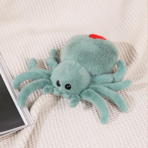 XItbyja 9.8 Inch Halloween Stuffed Spider Plush - Soft Fur Huggable Pillow Toy