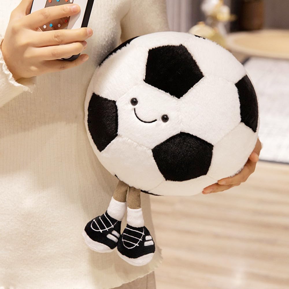 XIYUAN 13.7-Inch Football Plush Toy – Soft Stuffed American Soccer Doll with Feet, Cute Decorative Pillow for Kids