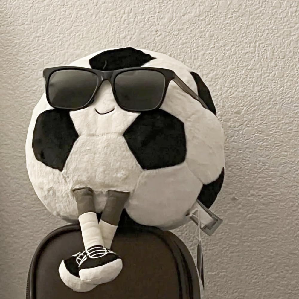 XIYUAN 13.7-Inch Football Plush Toy – Soft Stuffed American Soccer Doll with Feet, Cute Decorative Pillow for Kids