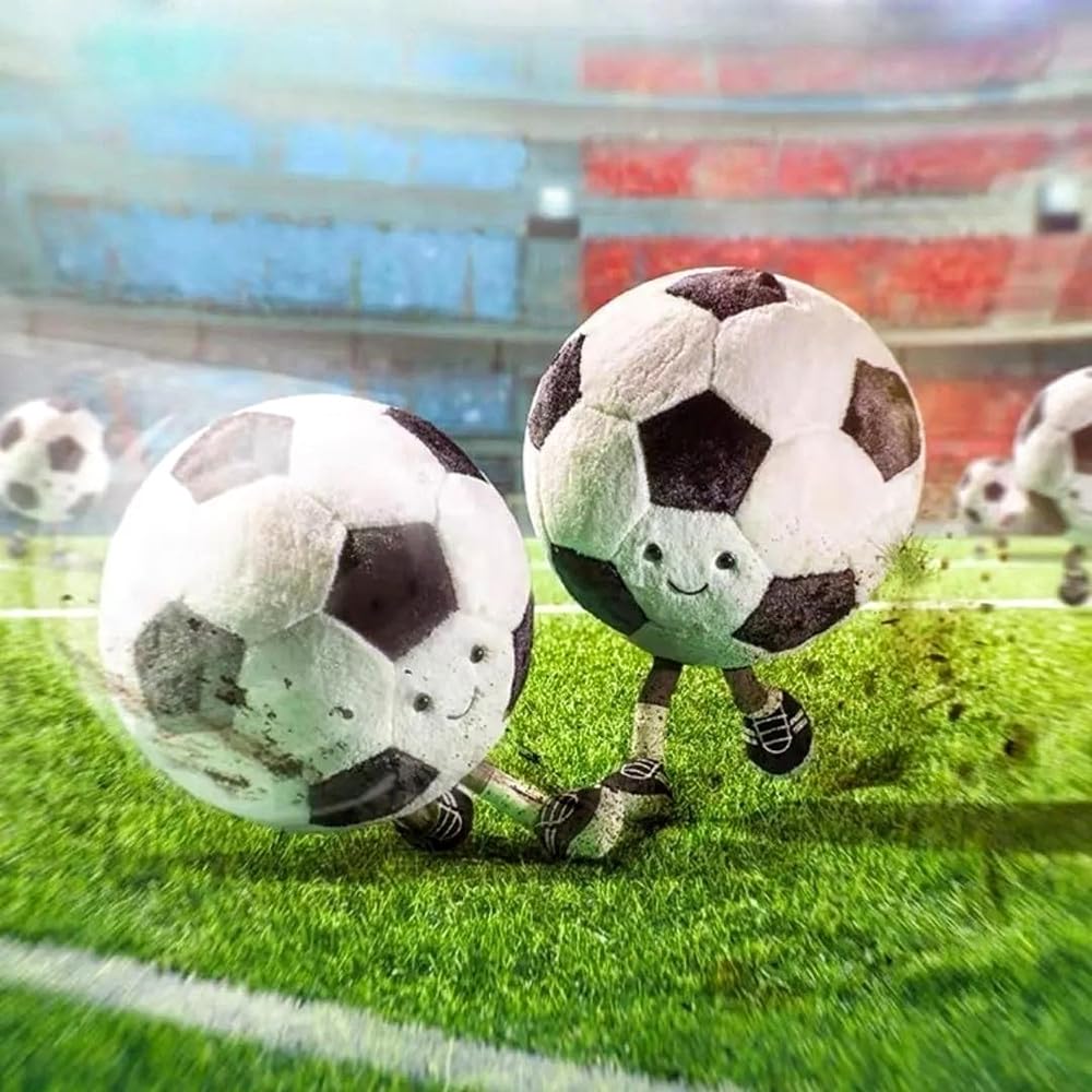 XIYUAN 13.7-Inch Football Plush Toy – Soft Stuffed American Soccer Doll with Feet, Cute Decorative Pillow for Kids