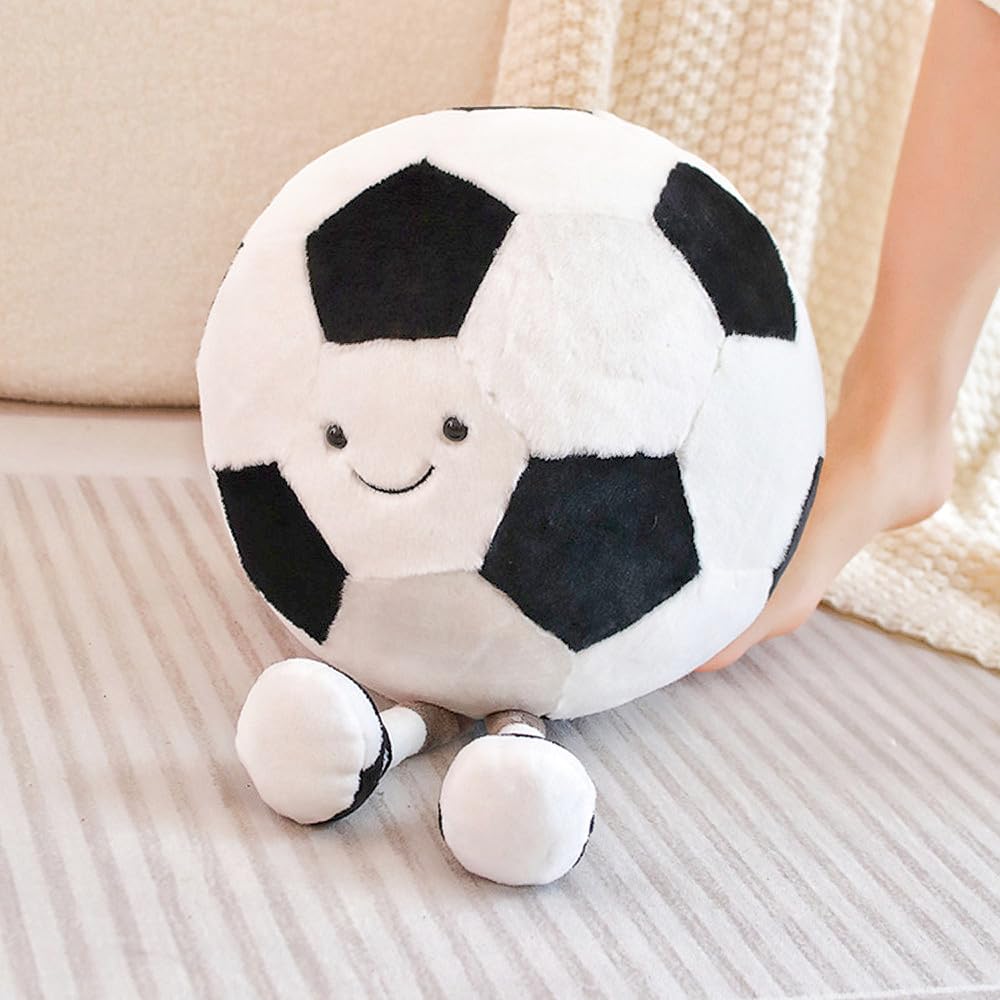 XIYUAN 13.7-Inch Football Plush Toy – Soft Stuffed American Soccer Doll with Feet, Cute Decorative Pillow for Kids