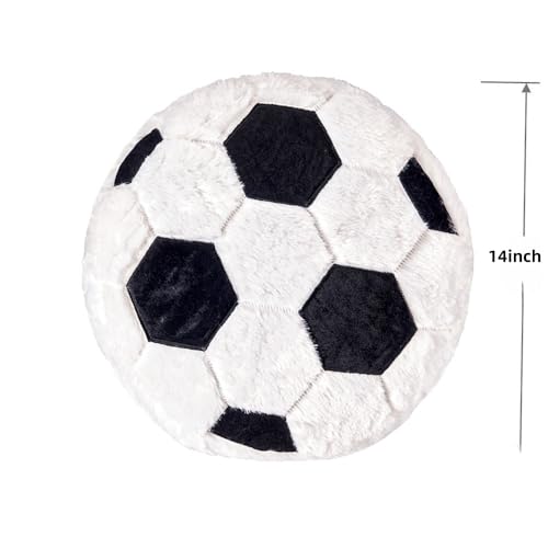 XIYUAN 14-Inch Football Plush Pillow – Soft Stuffed Toy for Kids, Sports Room Decor, and Pet Companion