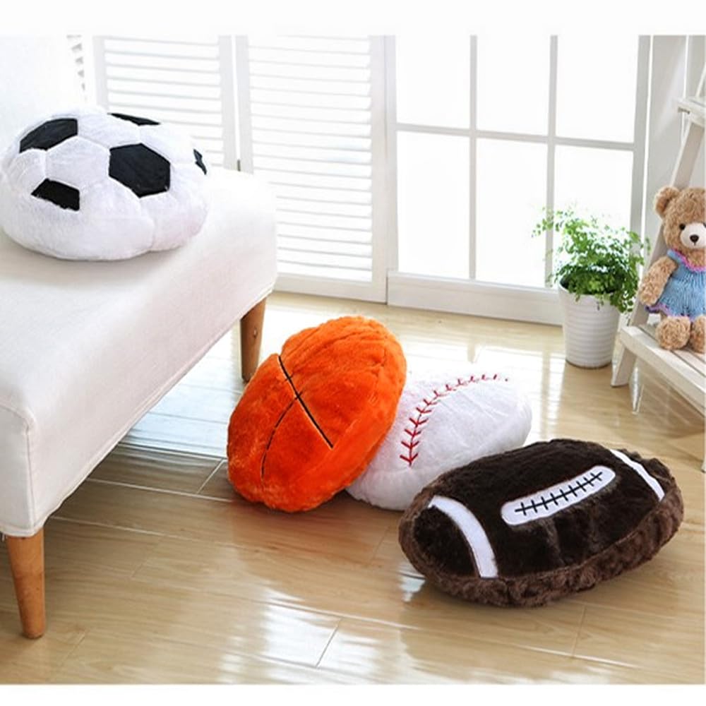 XIYUAN 14-Inch Football Plush Pillow – Soft Stuffed Toy for Kids, Sports Room Decor, and Pet Companion