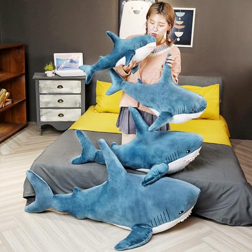 XIYUAN 23.6 Inch Large Shark Plush Stuffed Animal Toy - Soft Cushion & Pillow for Kids and Adults