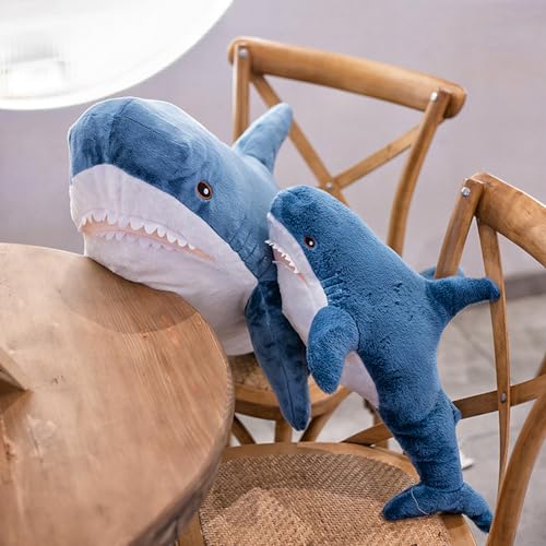 XIYUAN 23.6 Inch Large Shark Plush Stuffed Animal Toy - Soft Cushion & Pillow for Kids and Adults