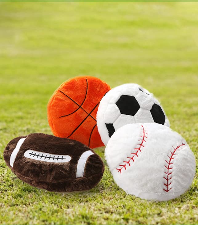 XIZHI 22-Inch Rugby Plush Pillow – Soft, Lightweight, Machine Washable Football Throw Pillow for Kids and Fans