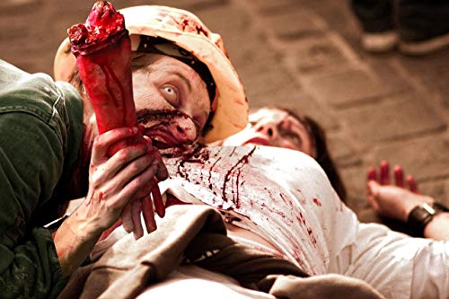 XONOR Halloween Fake Severed Hands - 2-Pack Left & Right, Realistic Bloody Plastic Prop for Haunted House Decor