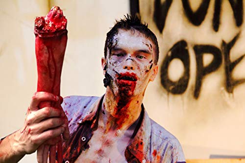 XONOR Halloween Fake Severed Hands - 2-Pack Left & Right, Realistic Bloody Plastic Prop for Haunted House Decor