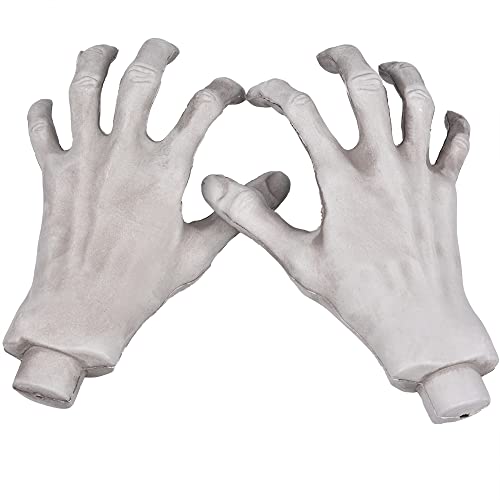 XONOR Halloween Skeleton Hands – Realistic Life-Size Severed Fake Plastic Hands, 2 Pairs