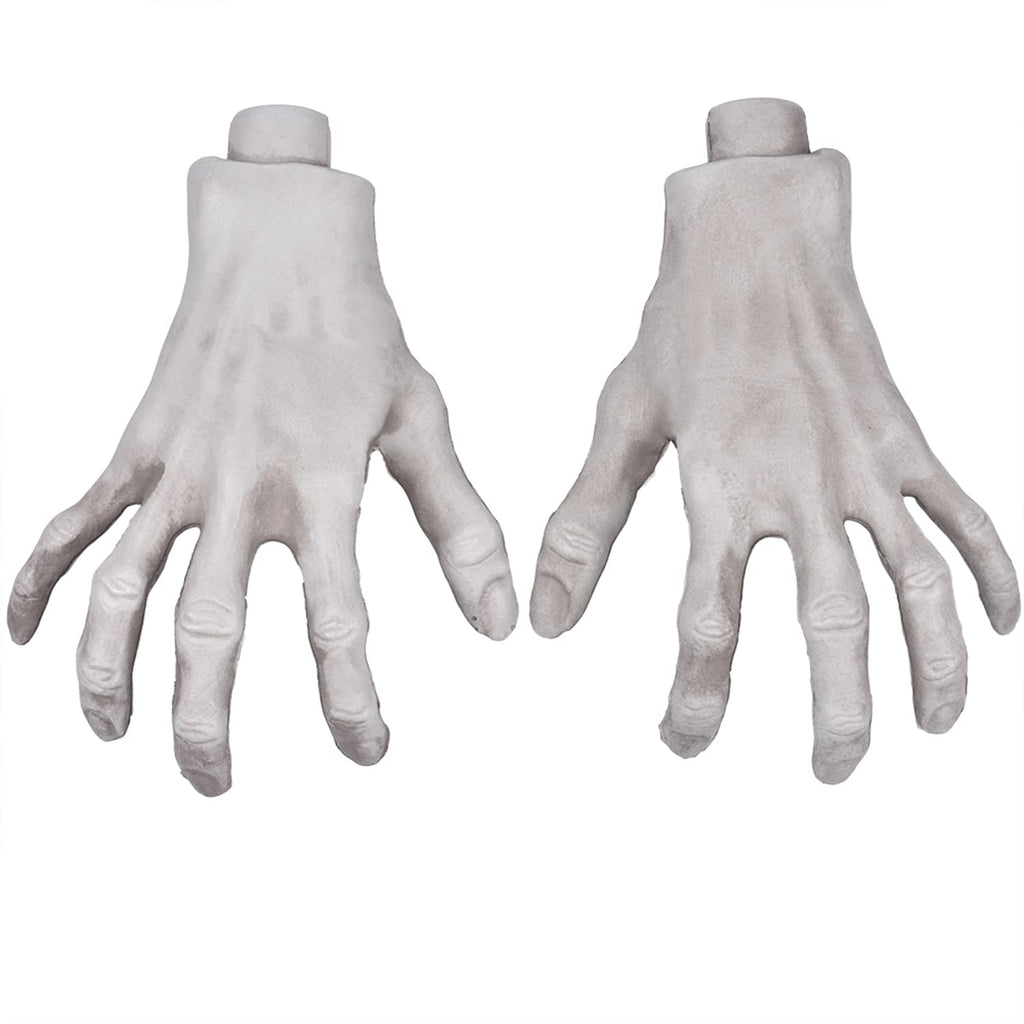XONOR Halloween Skeleton Hands – Realistic Life-Size Severed Fake Plastic Hands, 2 Pairs
