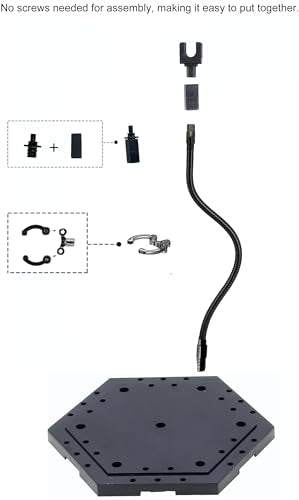 XyviLokit Hobby Action Base Model Stand for 1/144 Gundam and 6-Inch Figures – Screwless Assembly with Adjustable Metal Arm