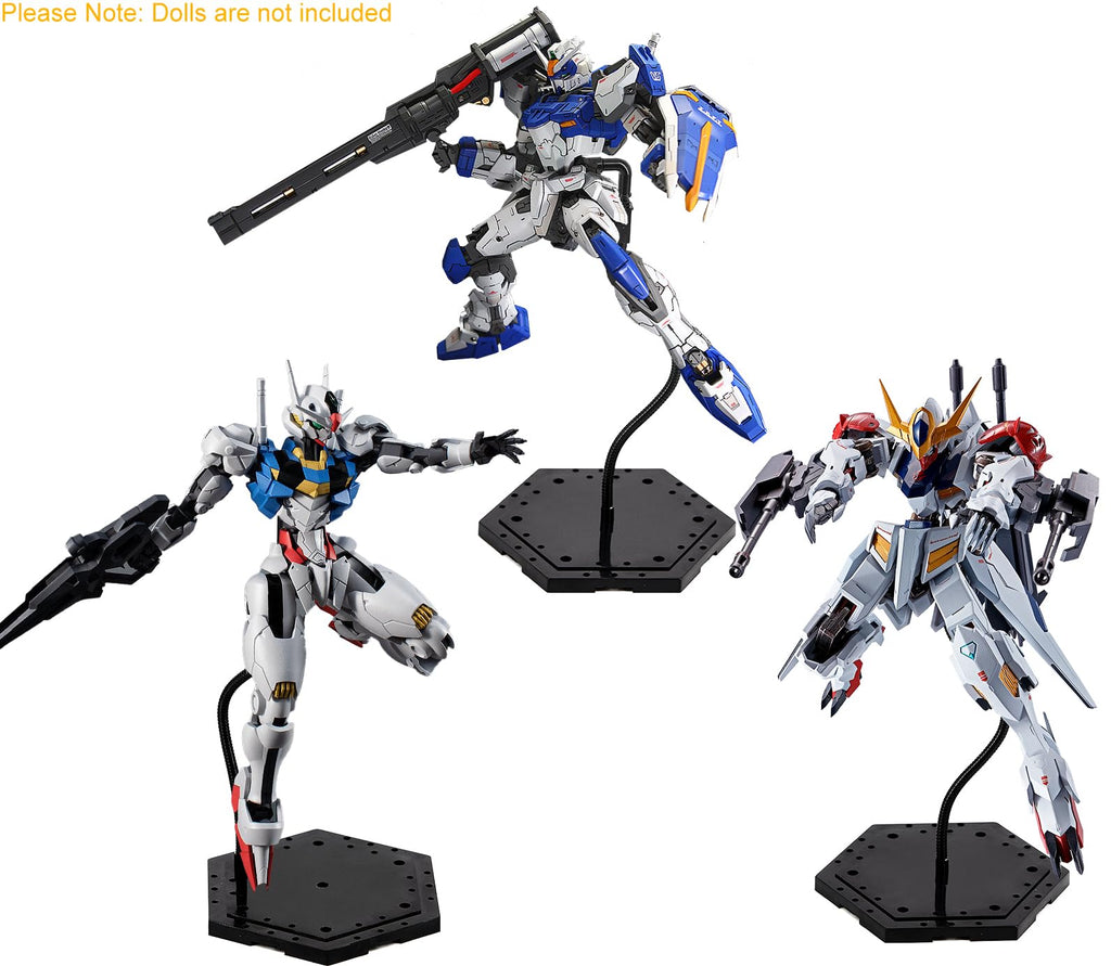 XyviLokit Hobby Action Base Model Stand for 1/144 Gundam and 6-Inch Figures – Screwless Assembly with Adjustable Metal Arm