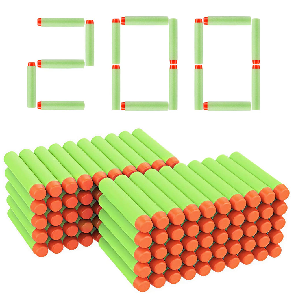 YagoDago 200-Pack Foam Darts Refill - Whistling Nerf Compatible Bullets for N-Strike Elite (Green)