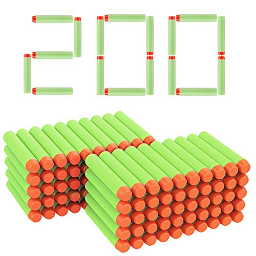 YagoDago 200-Pack Foam Darts Refill - Whistling Nerf Compatible Bullets for N-Strike Elite (Green)