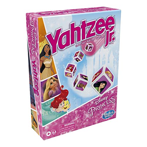 Yahtzee Jr. Disney Princess Board Game – Matching Dice Game for Kids Ages 4+ (2-4 Players)