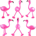Yaomiao 6-Pack Inflatable Pink Flamingos (22 inch) for Pool Party Decorations, Luau, Bachelorette, Tropical Summer Fun